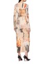 Back View - Click To Enlarge - JEAN PAUL GAULTIER - Journal Print Ribbed Cotton Long Dress