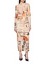 JEAN PAUL GAULTIER Journal Print Ribbed Cotton Long Dress
