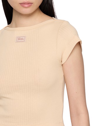  - JEAN PAUL GAULTIER - Ribbed Cropped Cotton T-Shirt