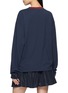 Back View - Click To Enlarge - MIU MIU - Long Sleeve Logo Cotton Jersey T-Shirt