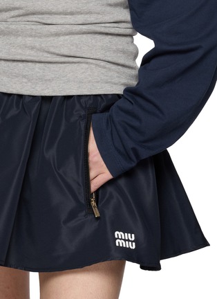  - MIU MIU - Front Zip Pocket Technical Fabric Mini Skirt