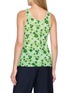 Back View - Click To Enlarge - MIU MIU - Sleeveless Floral Print Logo Patch Top