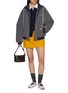 Figure View - Click To Enlarge - MIU MIU - Embroidered Logo Round Neck Knit Cardigan
