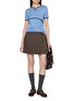 Figure View - Click To Enlarge - MIU MIU - Checkered Cotton T-Shirt