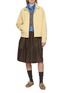 Figure View - Click To Enlarge - MIU MIU - Zip Up Cotton Jacket