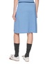 Back View - Click To Enlarge - MIU MIU - Chequered Contrast Trim Cotton Skirt