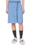 MIU MIU Chequered Contrast Trim Cotton Skirt