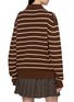 Back View - Click To Enlarge - MIU MIU - V-Neck Striped Cotton Top