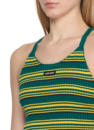  - MIU MIU - Backless Striped Knit Tank Top