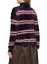 Back View - Click To Enlarge - MIU MIU - Long Sleeve Striped Velour Top