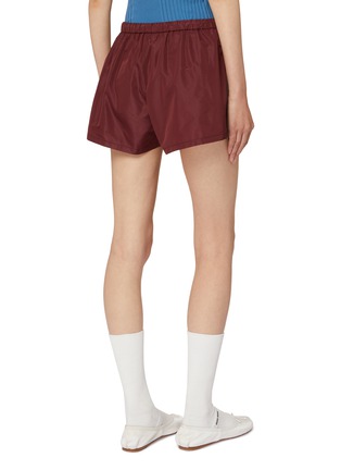 Back View - Click To Enlarge - MIU MIU - Drawstring Zip Shorts