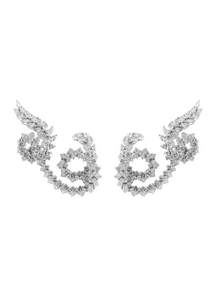 Main View - Click To Enlarge - YEPREM - Y-Couture 18K White Gold Diamond Clip Earrings
