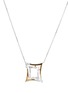 YEPREM 18K White Pink Gold Round Marquise Diamond Pendant