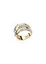 YEPREM 18K White Yellow Gold Round Banguette Diamond Ring