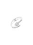 YEPREM 18K White Gold Round Pear Diamond Ring