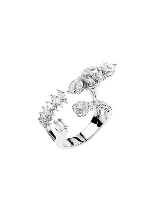 Main View - Click To Enlarge - YEPREM - 18K White Gold Round Marquise Diamond Twinned Ring