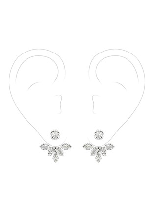 Main View - Click To Enlarge - YEPREM - 18K White Gold Diamond Earrings