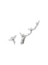 YEPREM Y-Not 18K White Gold Diamond Asymmetric Earrings
