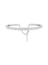YEPREM 18K White Gold Round Marquise Diamond Necklace