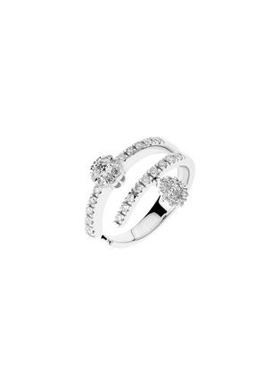 Main View - Click To Enlarge - YEPREM - 18K White Gold Round Pear Diamond Ring