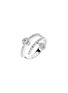 YEPREM 18K White Gold Round Pear Diamond Ring