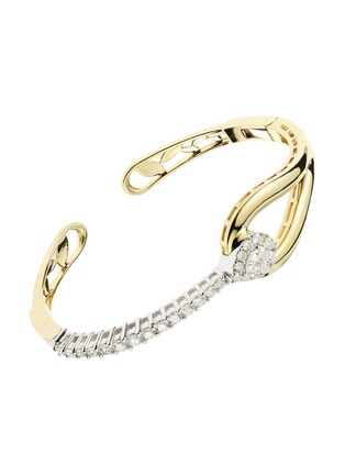 Main View - Click To Enlarge - YEPREM - Golden Strada 18K White Yellow Gold Diamond Bangle Bracelet