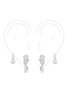 YEPREM 18K White Gold Diamond Drop Earrings