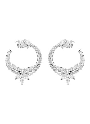 Main View - Click To Enlarge - YEPREM - 18K White Gold Diamond Drop Earrings