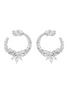 YEPREM 18K White Gold Diamond Drop Earrings