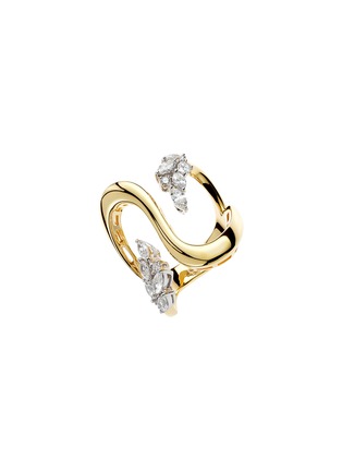Main View - Click To Enlarge - YEPREM - 18K White Yellow Gold Round Marquise Diamond Open Ring