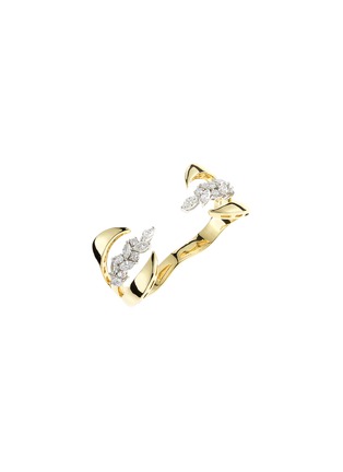 Main View - Click To Enlarge - YEPREM - 18K White Yellow Gold Round Marquise Diamond Open Ring