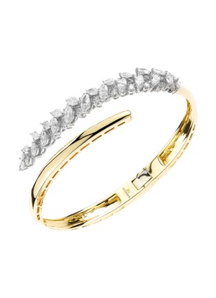 Main View - Click To Enlarge - YEPREM - Golden Strada 18K White Yellow Gold Diamond Bangle Bracelet
