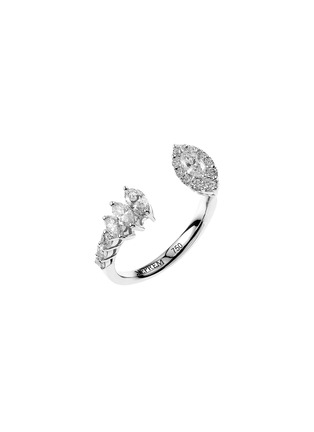 Main View - Click To Enlarge - YEPREM - 18K White Gold Round Marquise Diamond Open Ring