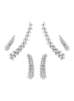 Main View - Click To Enlarge - YEPREM - Y-Couture 18K White Gold Diamond Clip Earrings