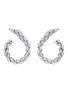 YEPREM 18K White Gold Diamond Earrings