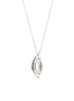 YEPREM 18K White Yellow Gold Round Marquise Diamond Pendant