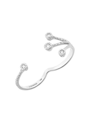 Main View - Click To Enlarge - YEPREM - 18K White Gold Round Diamond Open Ring