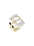 YEPREM 18K White Yellow Gold Round Marquise Pear Baguette Diamond Ring