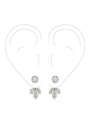 Main View - Click To Enlarge - YEPREM - 18K White Gold Diamond Earrings