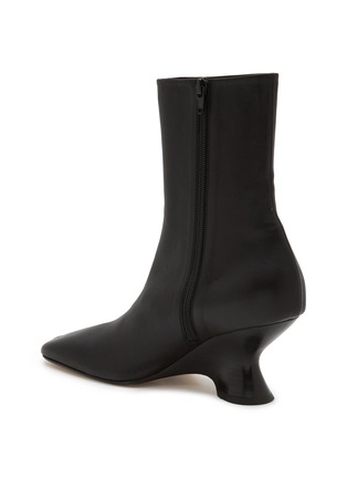  - DRIES VAN NOTEN - 75 Leather Wedge Boots