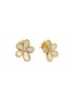ROBERTO COIN Jasmine 18K Gold Diamond Mother Of Pearl Ruby Earrings