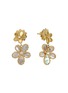 ROBERTO COIN Jasmine 18K Gold Diamond White Mother Of Pearl Ruby Drop Earrings