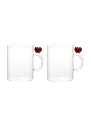Main View - Click To Enlarge - ICHENDORF MILANO - Heart Mug Set — Red