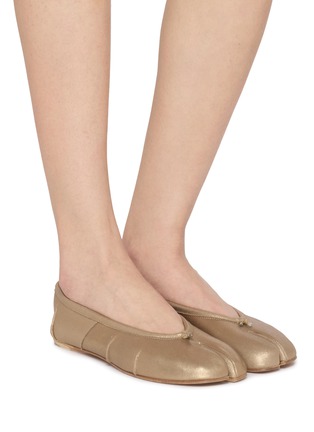 Figure View - Click To Enlarge - MAISON MARGIELA - Tabi Leather Ballerina Flats