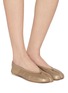 Figure View - Click To Enlarge - MAISON MARGIELA - Tabi Leather Ballerina Flats