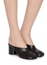 Figure View - Click To Enlarge - MAISON MARGIELA - Tabi Leather Pump Mules