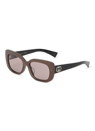 Main View - Click To Enlarge - GUCCI - Recycled Acetate Butterfly Sunglasses