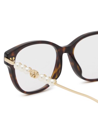 Detail View - Click To Enlarge - GUCCI - Recycled Acetate Square Optical Glasses