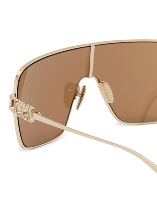 Detail View - Click To Enlarge - GUCCI - Metal Mask Sunglasses