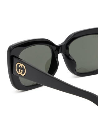 Detail View - Click To Enlarge - GUCCI - Recycled Acetate Cat Eye Sunglasses